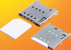 Push-push micro-SIM connectors: 104118 series (upper left) and 503960 series 
(bottom right).